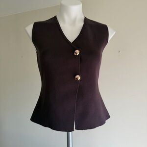Zara Brown Knit Sweater Vest
